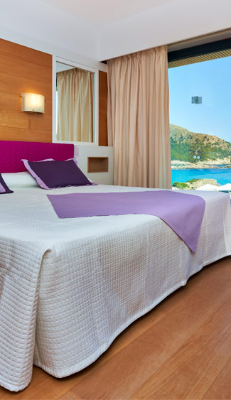 habitacion doble vista mar frontal hotel spa sentrador playa serrano hotels