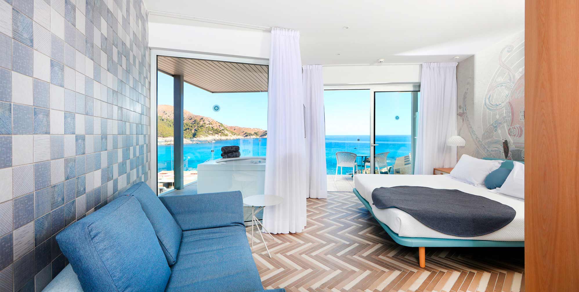 habitaciones mar azul purestil hotel spa serrano hotels